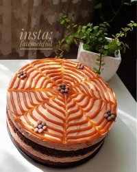 موس کیک شکلاتی سه لایه