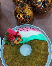 کیک اسفناج و کرم چیز فراستینگ
