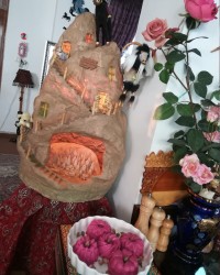 دسر لبو با خامه.