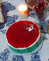 کیک هندوانه ای یلدایی ۱۴۰۲