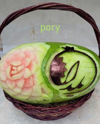 حکاکی کدو و هندوانه یلدا