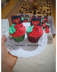 کاپ کیک هندوانه ای