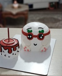 کیک تولد دختر گلم ببخشید عکس عجله ای گرفتم