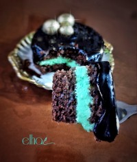 چیز کیک شکلاتی با کیک دوبل