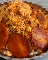 عدس پلو با سویا