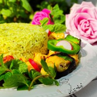 باقالی پلو با جوجه کباب