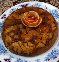 مینی کیک ساده کیک سیب برگردان