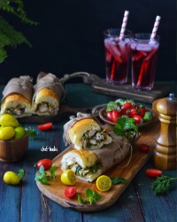 ساندویچ فیله مرغ و شوید
