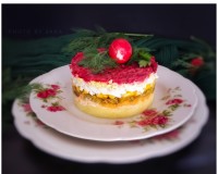 سالاد روسی لایه ای