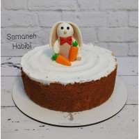 کیک هویج گردو کافی شاپ با کرم پنیری