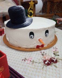 کیک آدم برفی