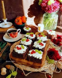 کیک شکلاتی کرمدار