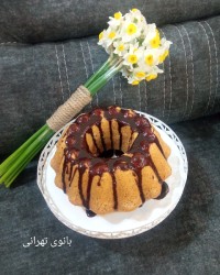 کیک کافی شاپی شکلات نارگیل