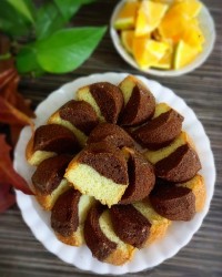 کیک پرتقال شکلاتی