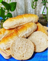 نان باگت وهمبرگری با پرفر خانگی