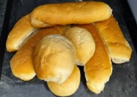 نان باگت وهمبرگری با پرفر خانگی