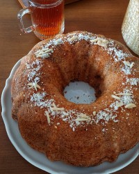 کیک نارگیل شربتی