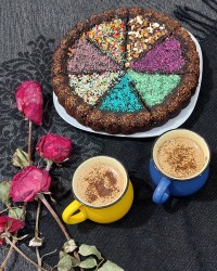 کیک شکلاتی کنجدی