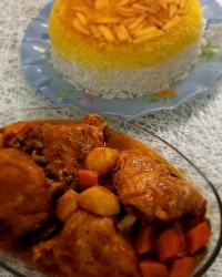 خورش مرغ و سبزیجات