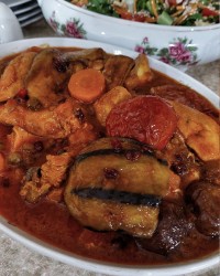 مسمای مرغ و بادمجان