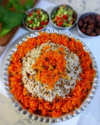 عدس پلو با هویج