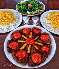 کباب تابه ای زعفرانی