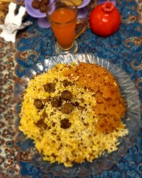 عدس پلو با گوشت قلقلی ورق بزن قشنگم