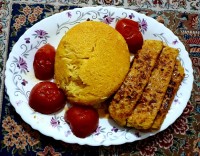 کباب تابه ایی مرغ جاتون سبز