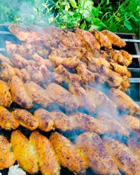 بال مرغ کبابی