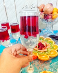 ژله حباب دار اناری