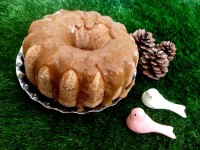 کیک قهوه با سس قهوه