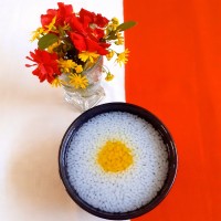 فالوده مرواریدی کرمانی مخلوط زعفرانی