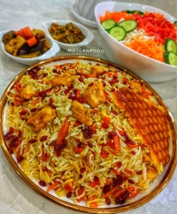 هویج پلو با مرغ