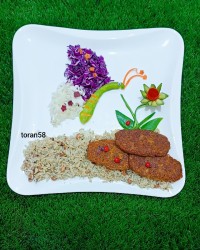 کتلت وبشقاب نقاشی