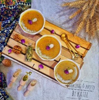 کاچی چهارمغز زعفرانی