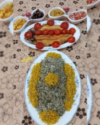 شوید پلو با ماهی