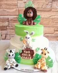 کیک جنگل حیوانات