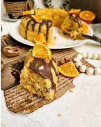 کیک کافی شاپی هویج و پرتقال