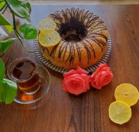 کیک لیمو ترش و خرفه