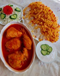 زرشڪ پـلو با مـرغ