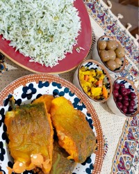 سبزی پلو باماهی