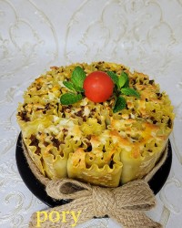 رول لازانیا با سس گوجه