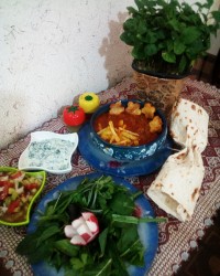 گوشت چرخی با سیب زمینی