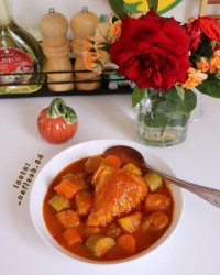 خوراک سبزیجات با مرغ