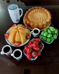 کیک شیر داغ