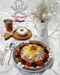 عدس پلوی خوشمزه شقایق پز
