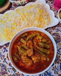 خورشت بامیه لبنانی