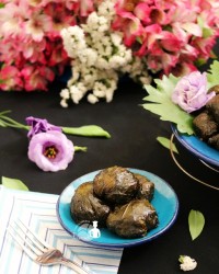 دلمه برگ مو شیرین (کرمانی)