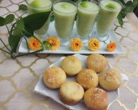 میلک شیک طالبی و کیک