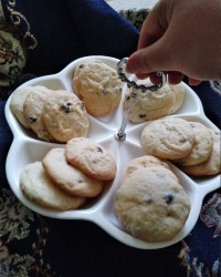 شیرینی کشمشی با روغن مایع